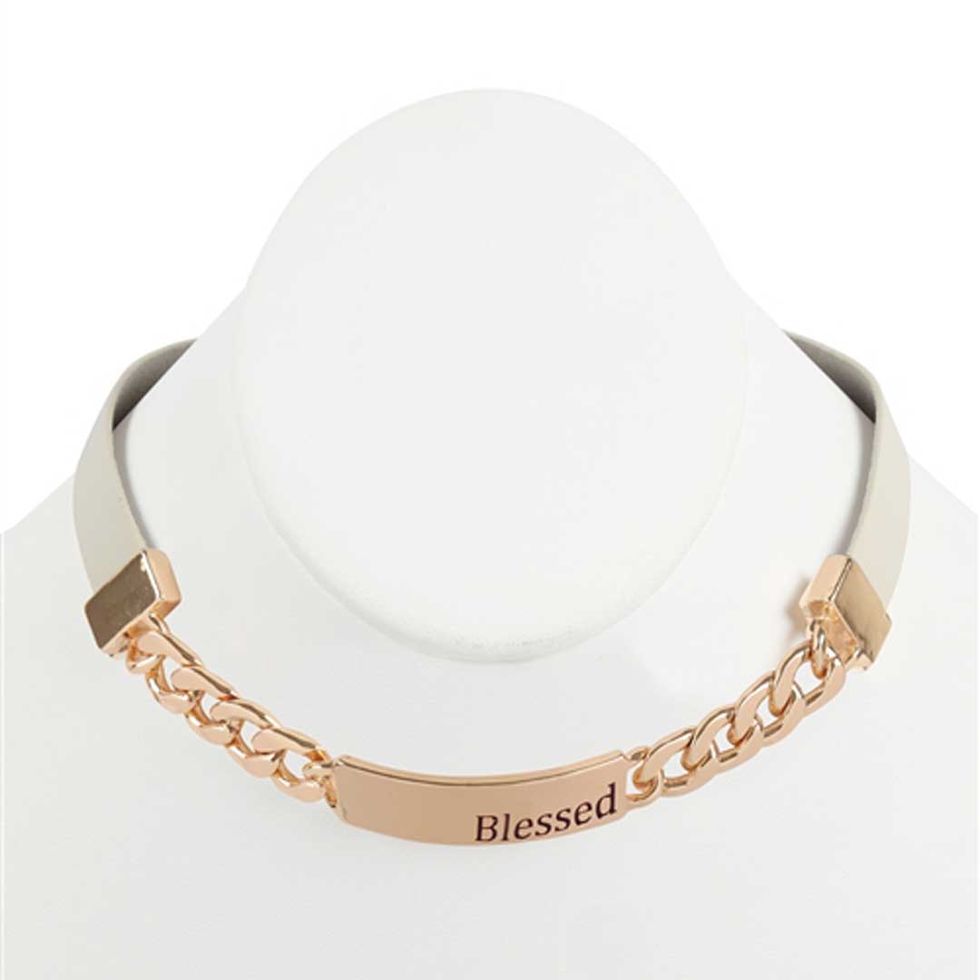 Blessed Charm Long Chain-Leather Bracelet, Accessories, Accessories, Bracelet, Bracelet set, Necklace - Miah & Elliott