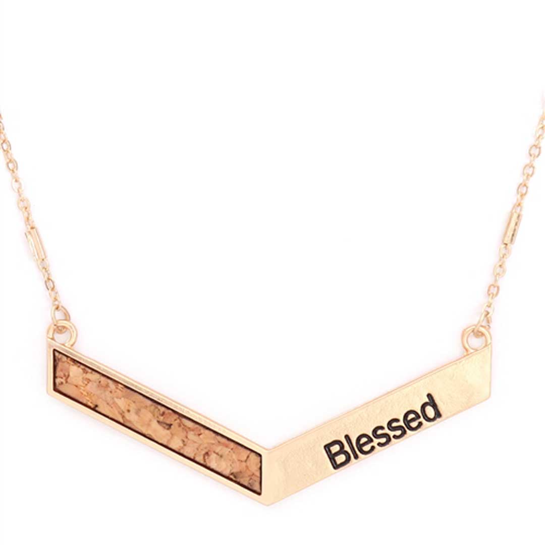 Blessed Charm Pendant Necklace, Accessories, Accessories, Blessed Necklace, Gold - Miah & Elliott