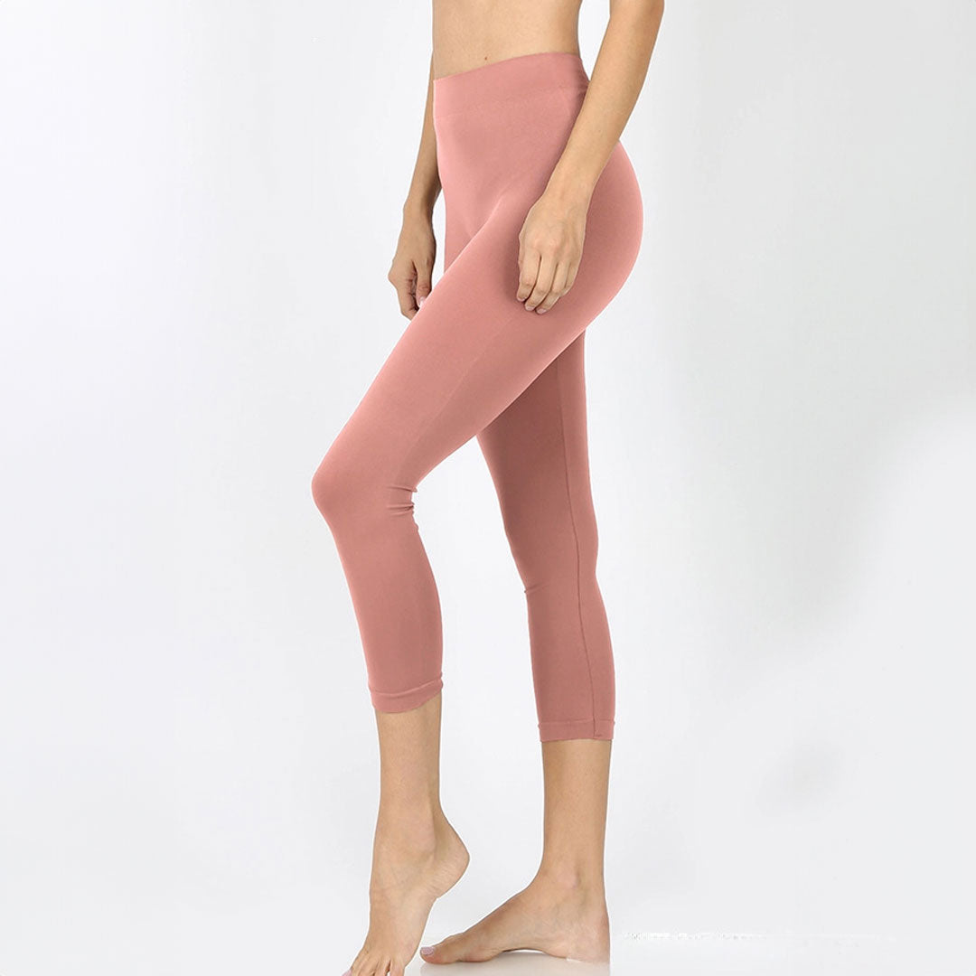 Seamless classic capri leggings, Pants, Bottoms, Curvy, Leggings, Woman apparel, Womens clothing - Miah & Elliott