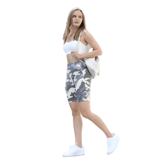 Camo High Waist Legging Shorts, Shorts, Biker shorts, Curvy, Leggings, Shorts, Woman apparel, Womens clothing - Miah & Elliott