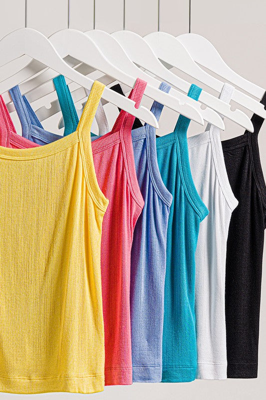 RIBBED SOFT RAYON CAMI, Top, Bras & Bralette, Missy, Tanks & Camis - Miah & Elliott