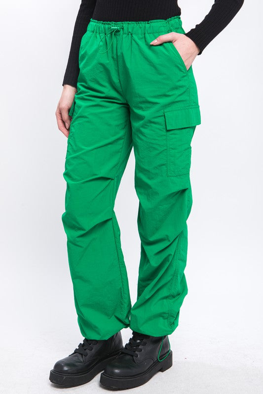 Loose Fit Parachute Cargo Pants, , Casual Pants, Contemporary, FashionGo Dropshipping, Only at FashionGo - Miah & Elliott