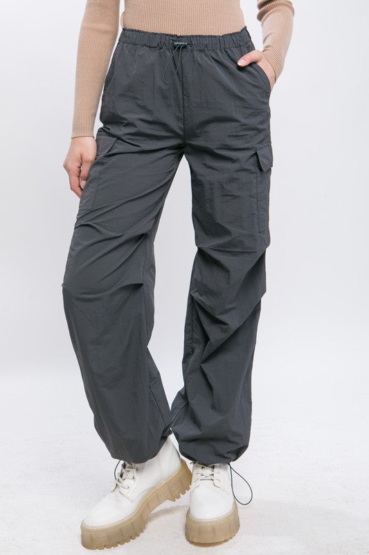 Loose Fit Parachute Cargo Pants, , Casual Pants, Contemporary, FashionGo Dropshipping, Only at FashionGo - Miah & Elliott