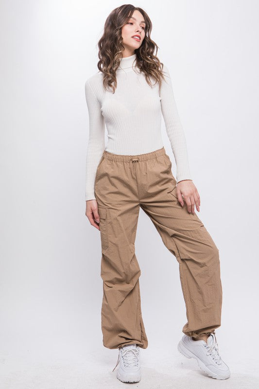 Loose Fit Parachute Cargo Pants, , Casual Pants, Contemporary, FashionGo Dropshipping, Only at FashionGo - Miah & Elliott