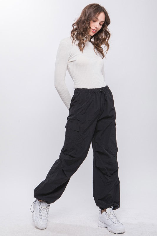 Loose Fit Parachute Cargo Pants, , Casual Pants, Contemporary, FashionGo Dropshipping, Only at FashionGo - Miah & Elliott