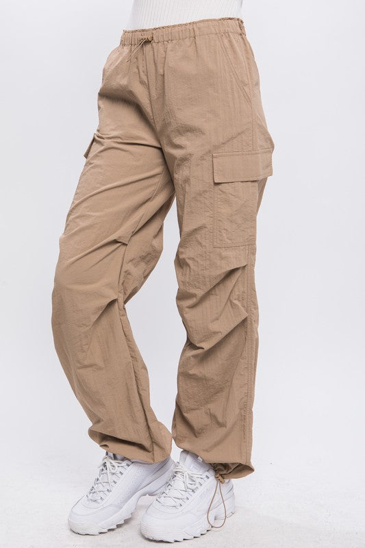 Loose Fit Parachute Cargo Pants, , Casual Pants, Contemporary, FashionGo Dropshipping, Only at FashionGo - Miah & Elliott