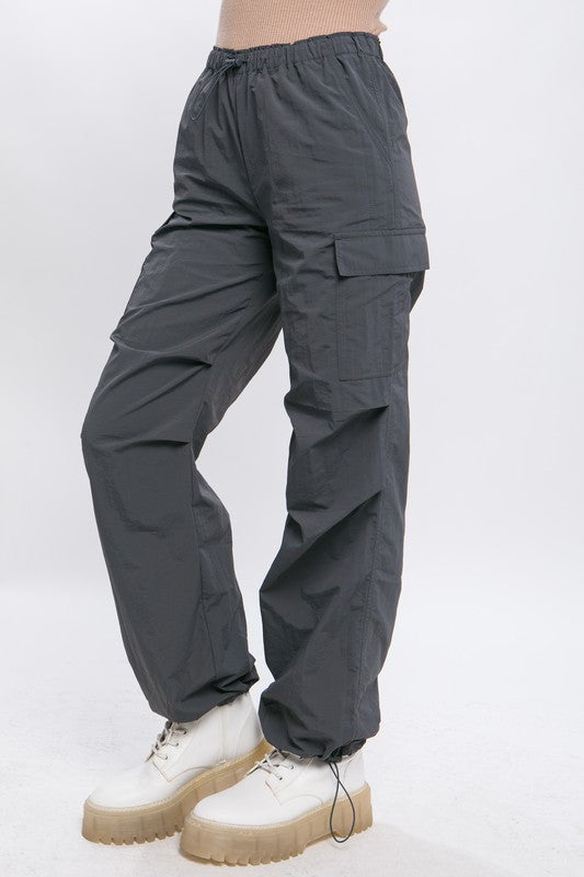 Loose Fit Parachute Cargo Pants, , Casual Pants, Contemporary, FashionGo Dropshipping, Only at FashionGo - Miah & Elliott