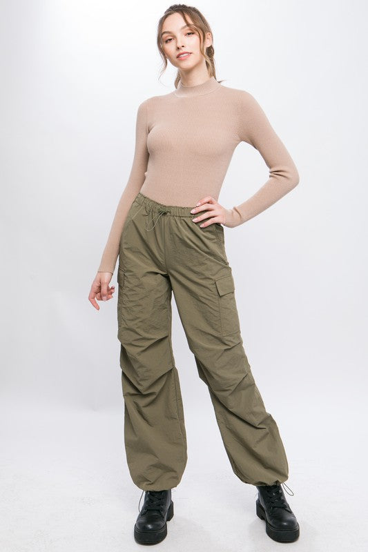 Loose Fit Parachute Cargo Pants, , Casual Pants, Contemporary, FashionGo Dropshipping, Only at FashionGo - Miah & Elliott