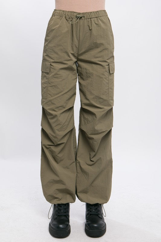 Loose Fit Parachute Cargo Pants, , Casual Pants, Contemporary, FashionGo Dropshipping, Only at FashionGo - Miah & Elliott