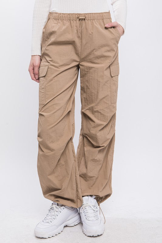 Loose Fit Parachute Cargo Pants, , Casual Pants, Contemporary, FashionGo Dropshipping, Only at FashionGo - Miah & Elliott