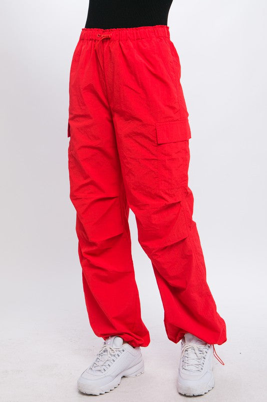 Loose Fit Parachute Cargo Pants, , Casual Pants, Contemporary, FashionGo Dropshipping, Only at FashionGo - Miah & Elliott