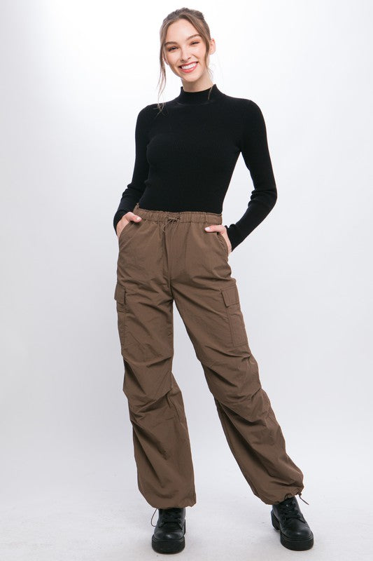 Loose Fit Parachute Cargo Pants, , Casual Pants, Contemporary, FashionGo Dropshipping, Only at FashionGo - Miah & Elliott