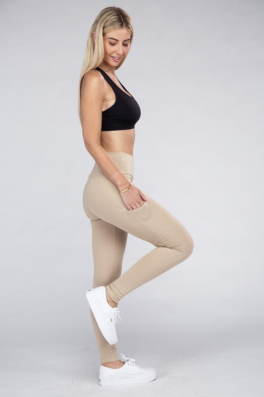 Active Leggings Featuring Concealed Pockets, Pants, Black, Bottoms, Leggings, Pants, Woman apparel, Womens clothing - Miah & Elliott