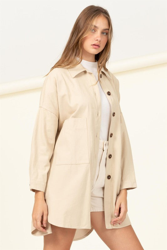 Sweet Fling Oversized Shirt Jacket, Coat, coat, Contemporary, Jackets & Blazers, Top, Woman apparel, Women's top, Womens clothing - Miah & Elliott