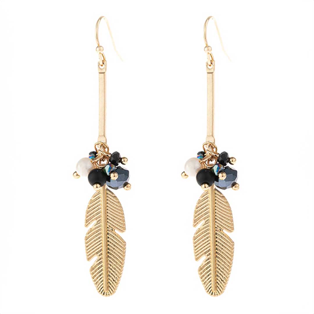 Feather Drop Earrings, Accessories, Accessories, Earrings - Miah & Elliott