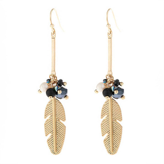 Feather Drop Earrings, Accessories, Accessories, Earrings - Miah & Elliott