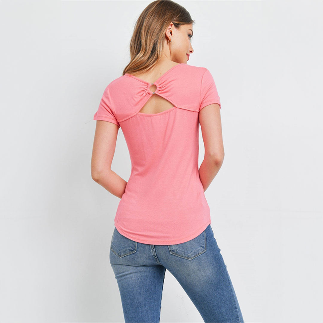 Coral Chic Top, Top, Coral top, Plus size, Top, Woman apparel, Women's top, Womens clothing - Miah & Elliott