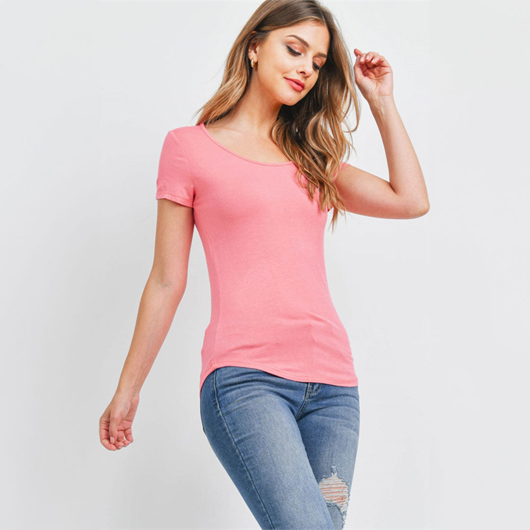 Coral Chic Top, Top, Coral top, Plus size, Top, Woman apparel, Women's top, Womens clothing - Miah & Elliott