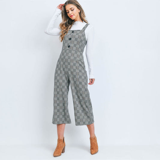 Black Checkered Jumpsuit, Jumpsuit, Jumpsuit, Romper, Woman apparel, Womens clothing - Miah & Elliott