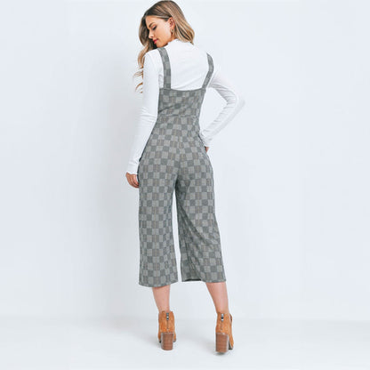 Black Checkered Jumpsuit, Jumpsuit, Jumpsuit, Romper, Woman apparel, Womens clothing - Miah & Elliott