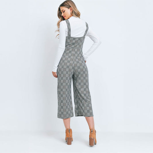 Black Checkered Jumpsuit, Jumpsuit, Jumpsuit, Romper, Woman apparel, Womens clothing - Miah & Elliott