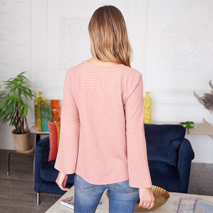 Blush Pink Top, Top, Coral top, Cute top, Pink, Top, winter, Woman apparel, Women's top, Womens clothing - Miah & Elliott