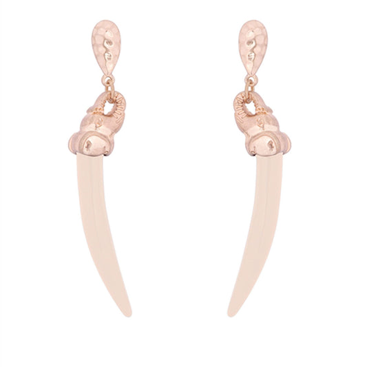 Elephant Horn Post Earrings, Accessories, Accessories, Earrings, Ivory - Miah & Elliott