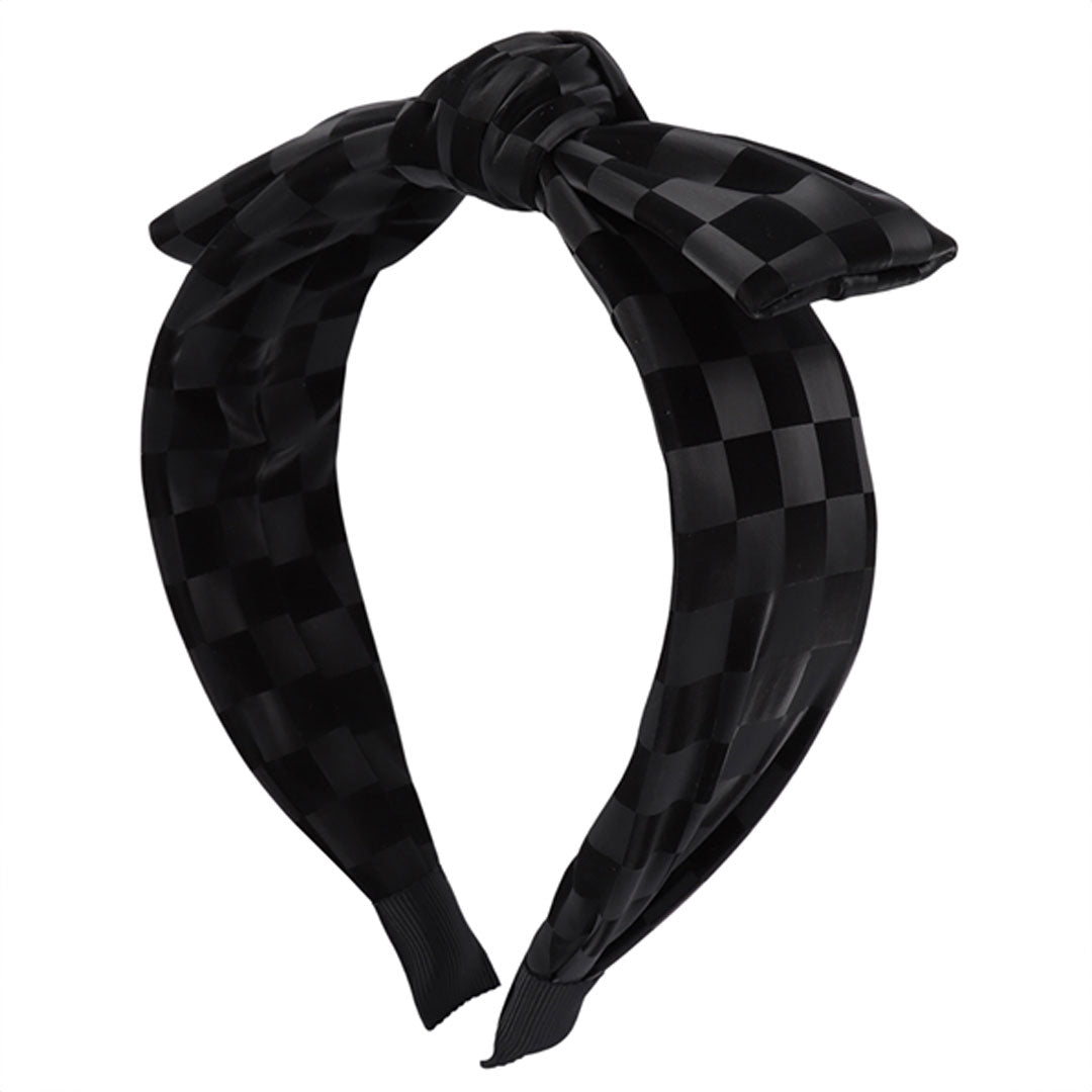 Ribbon Checker Headband, Accessories, Accessories, Black, brown, Green, Headband, Pink - Miah & Elliott