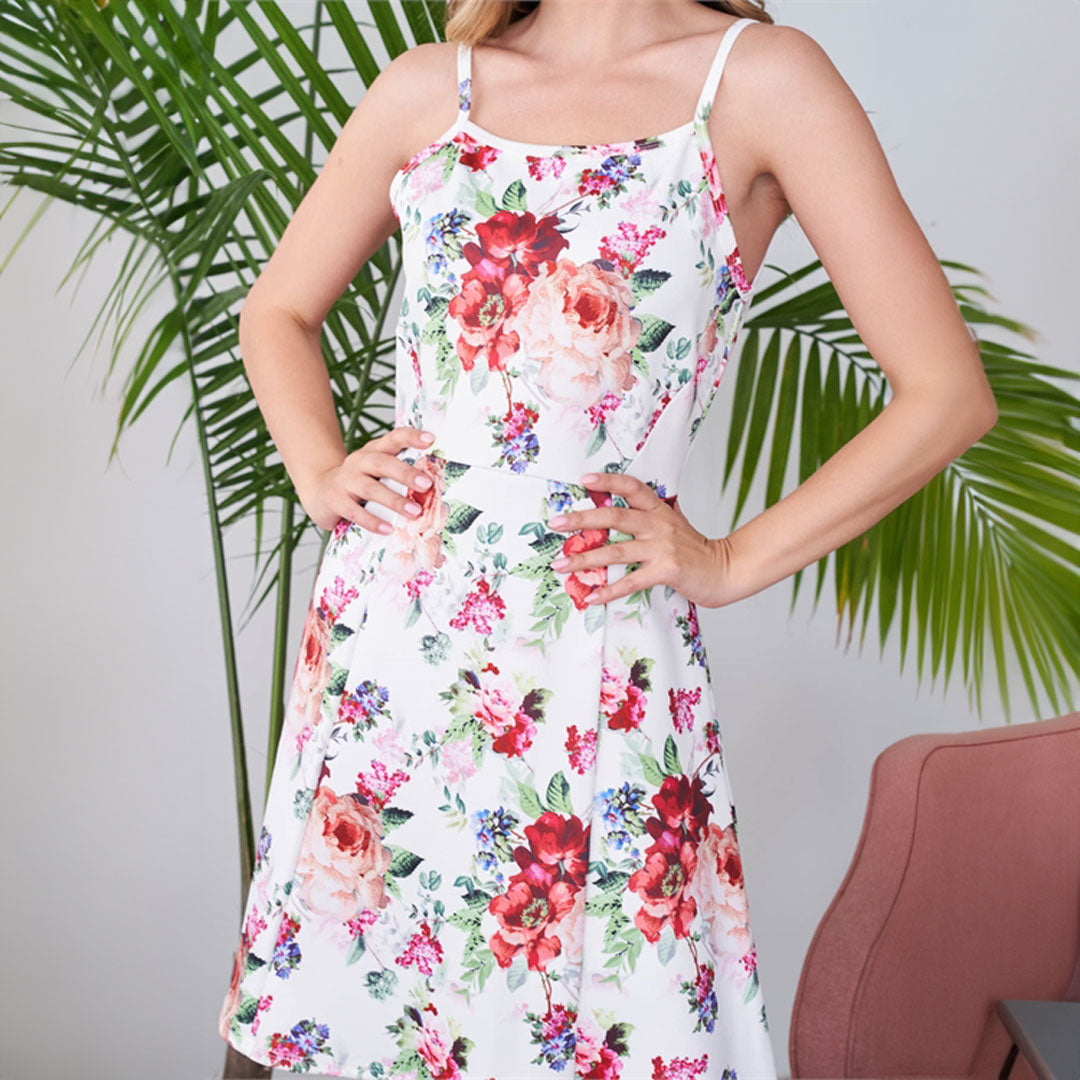 Ivory Floral Dress, Dress, Dress, Floral, Ivory, Woman apparel, Womens clothing - Miah & Elliott