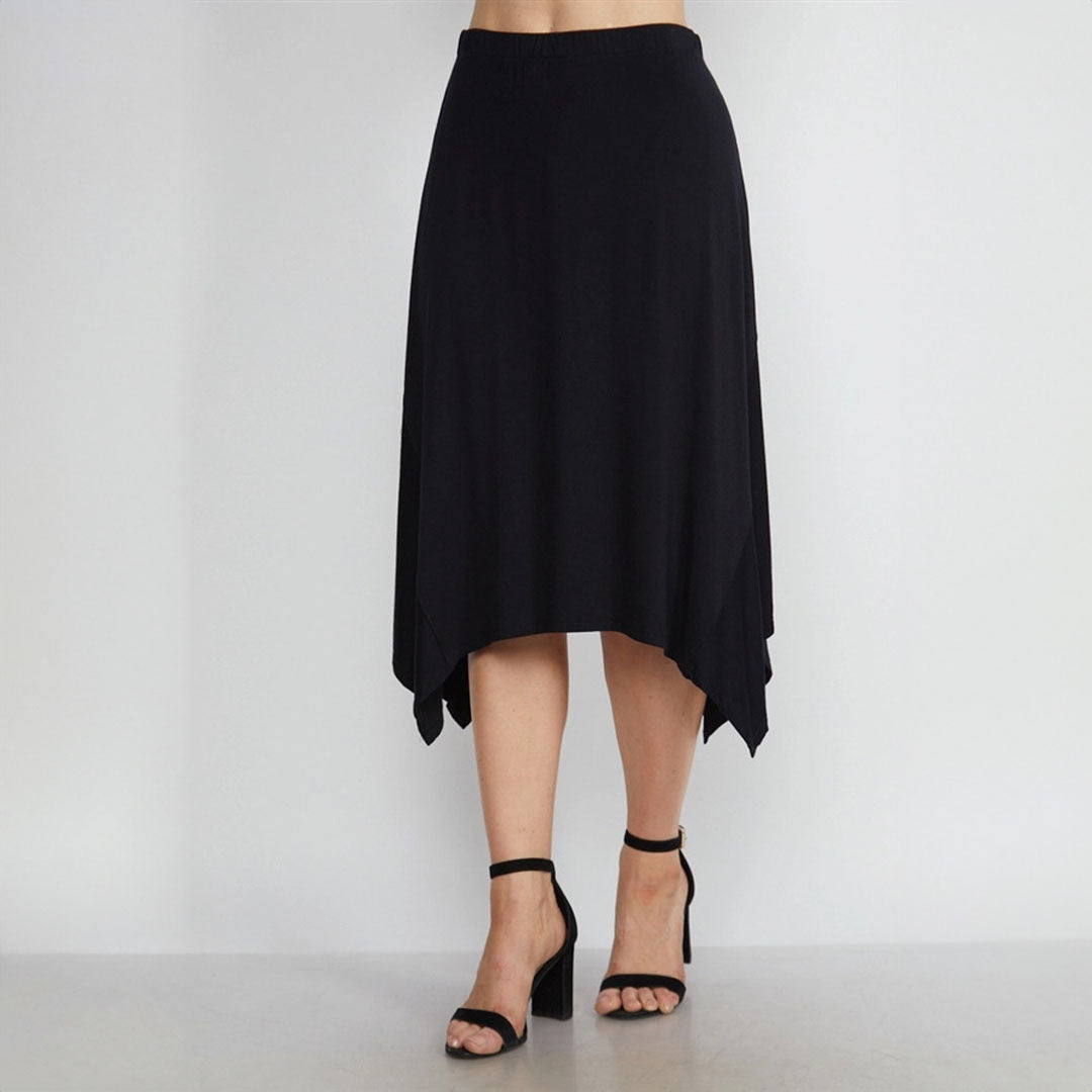 Sharkbite Hem Skirt, Skirts, Black, Dress, Woman apparel, Womens clothing - Miah & Elliott