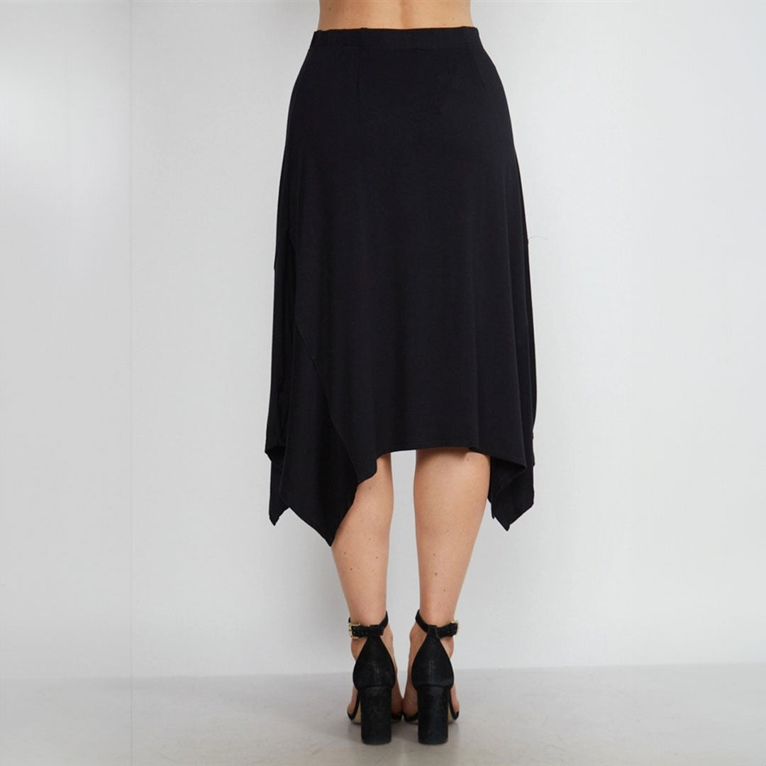 Sharkbite Hem Skirt, Skirts, Black, Dress, Woman apparel, Womens clothing - Miah & Elliott