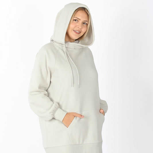 SIDE TIE HOODIE LONGLINE SWEATSHIRTS, Hoodie, Curvy, Cute top, hoodie, Plus size, Top, winter, With curves, Woman apparel, Women's top, Womens clothing - Miah & Elliott