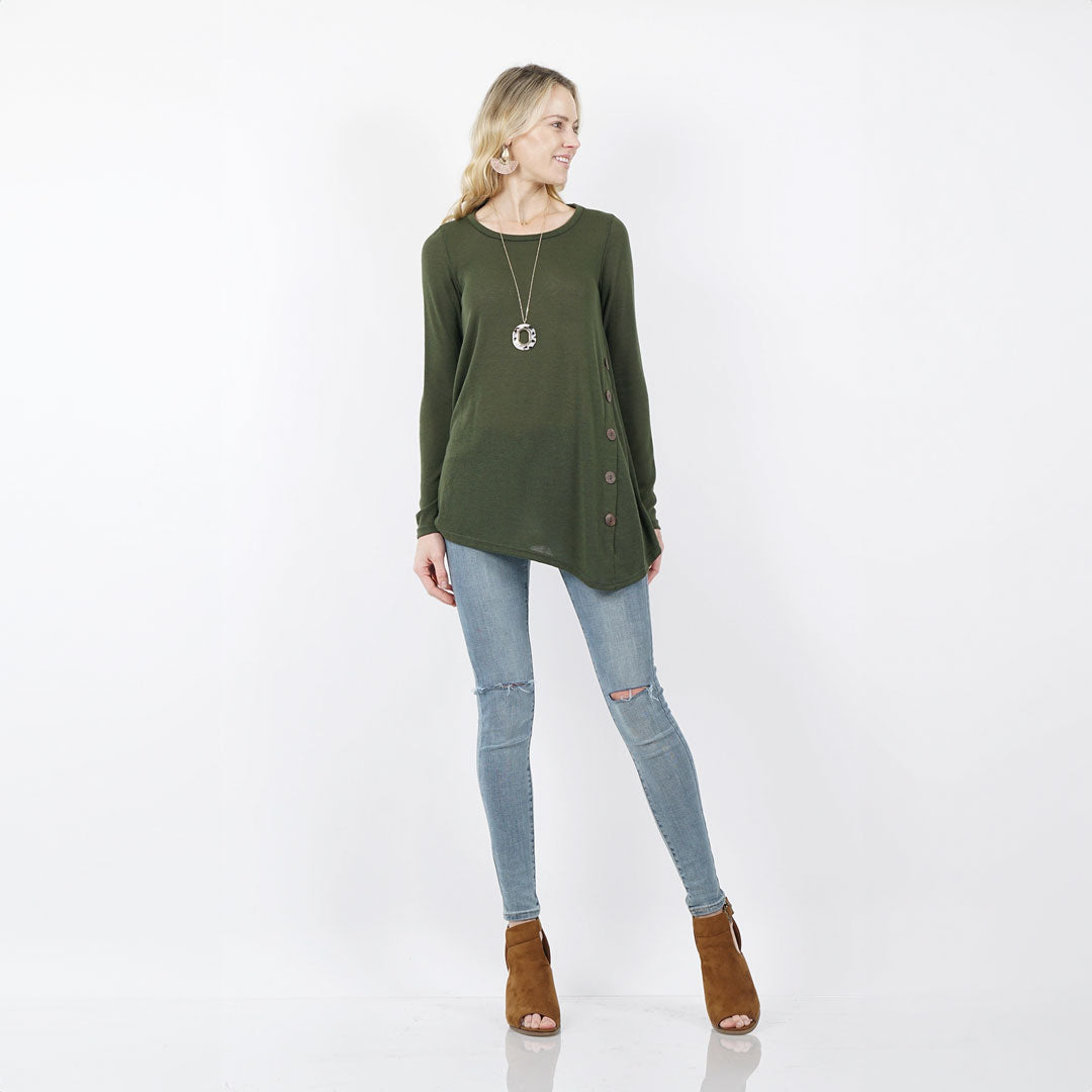 Cozy Knit Tunic Green, Top, Cute top, Top, winter, Woman apparel, Womens clothing - Miah & Elliott