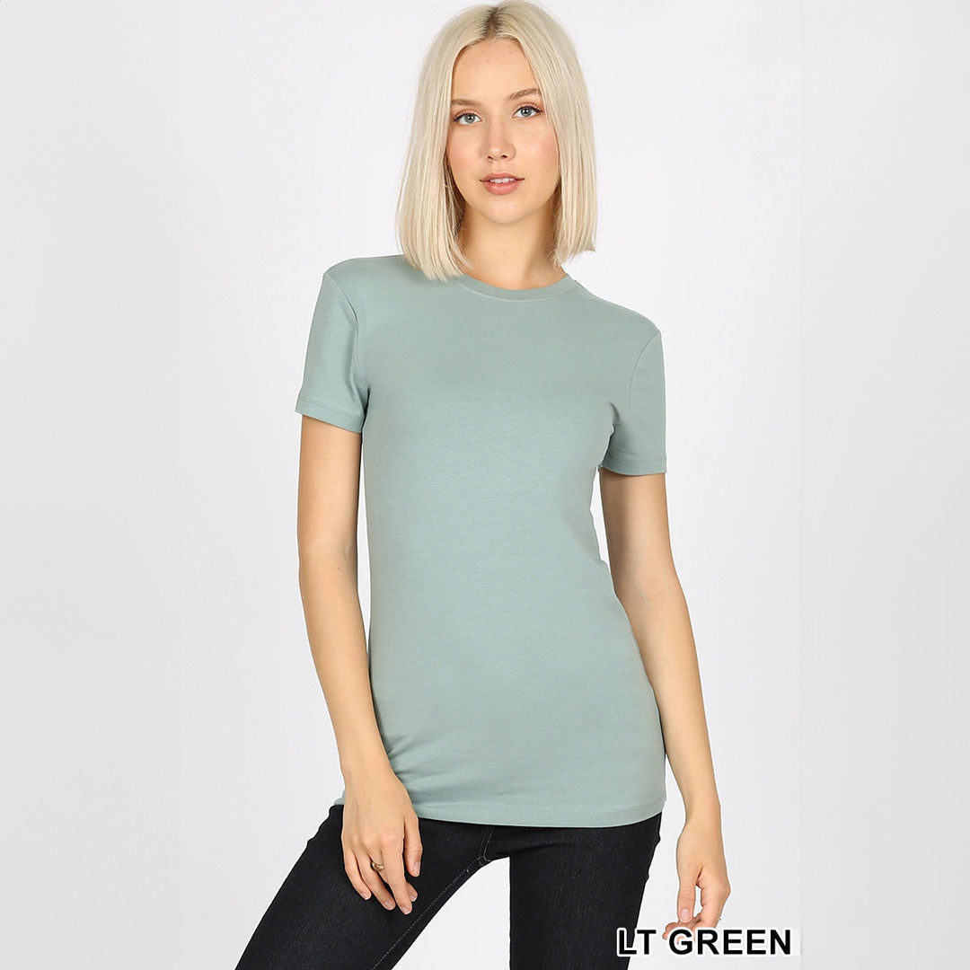 Crew neck fitted tee, Top, Cute top, Top, Woman apparel, Women's top, Womens clothing - Miah & Elliott