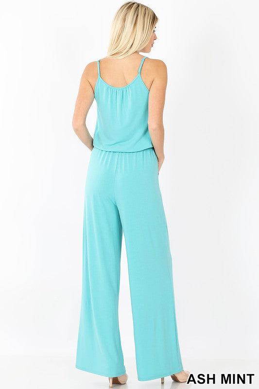 SPAGHETTI STRAP JUMPSUIT WITH POCKET, Jumpsuit, Jumpsuit - Miah & Elliott