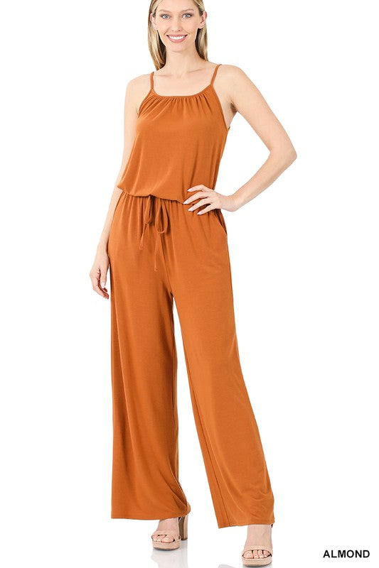 SPAGHETTI STRAP JUMPSUIT WITH POCKET, Jumpsuit, Jumpsuit - Miah & Elliott