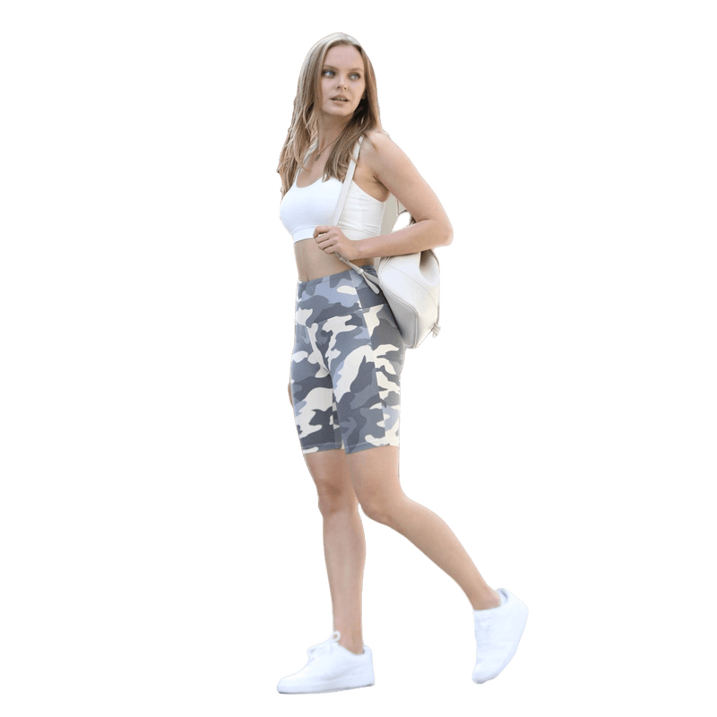 Camo High Waist Legging Shorts, Shorts, Biker shorts, Curvy, Leggings, Shorts, Woman apparel, Womens clothing - Miah & Elliott